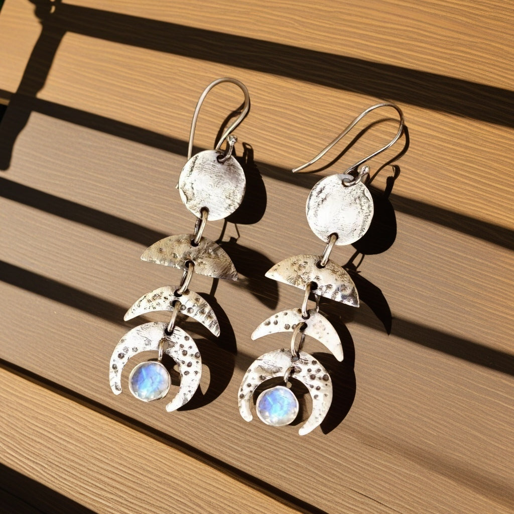 Bohemian Moon Crescent Earrings