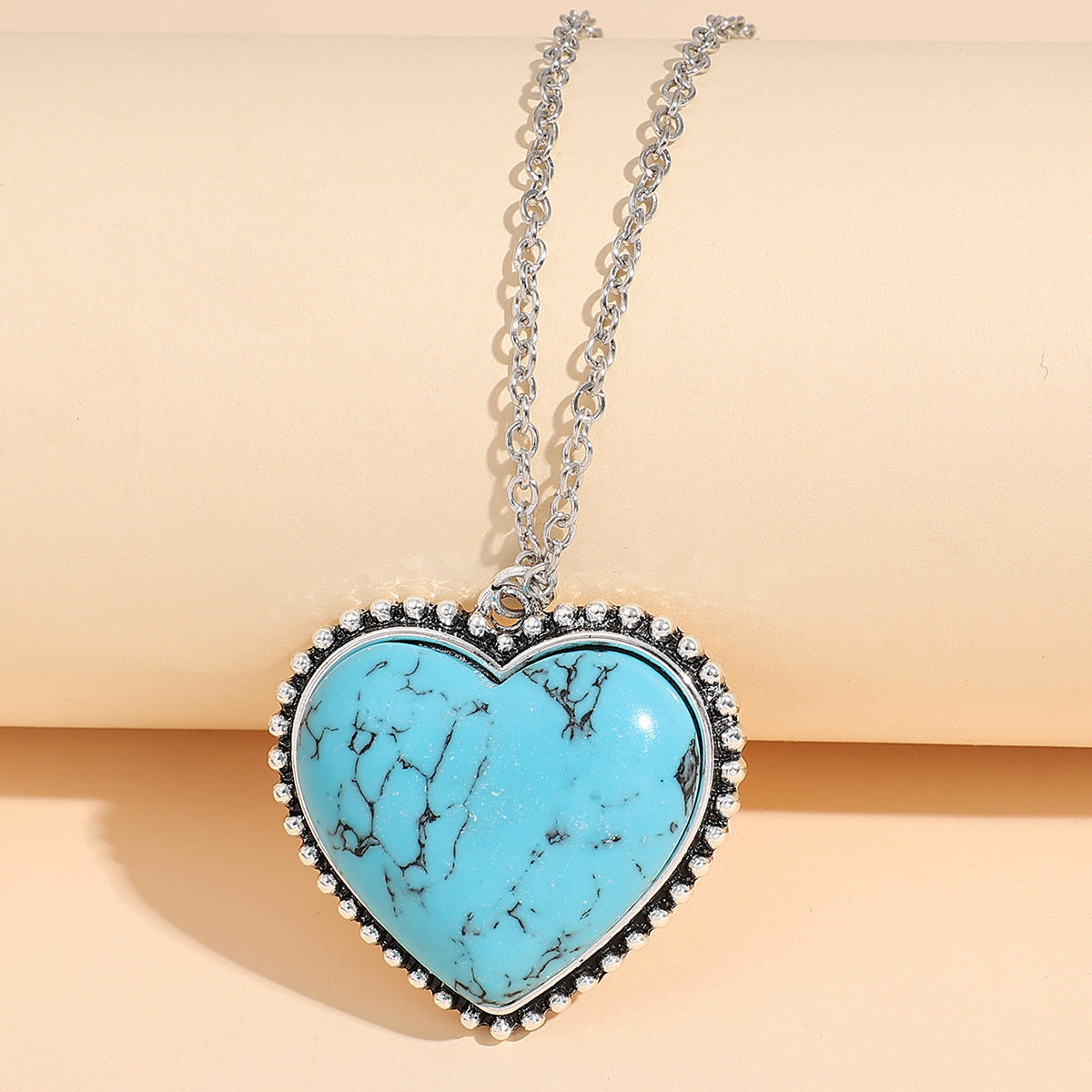 Southwestern Turquoise Heart Necklace