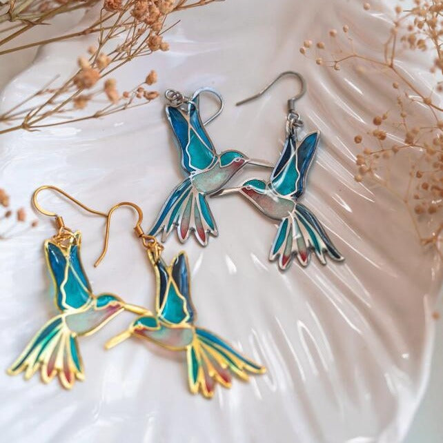 Bohemian Birds Hummingbird Earrings