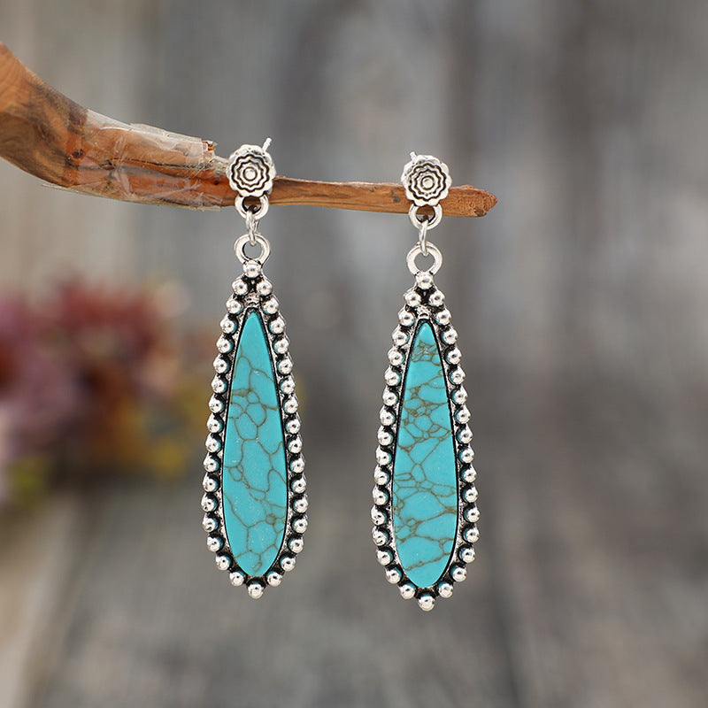 Western Vintage Cute Gorgeous Turquoise Drop Earrings