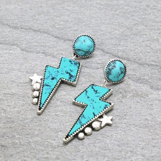 Turquoise Lightning Earrings