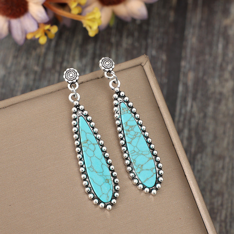 Western Vintage Cute Gorgeous Turquoise Drop Earrings