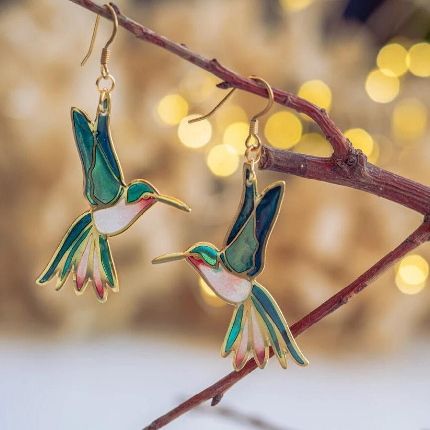 Bohemian Birds Hummingbird Earrings