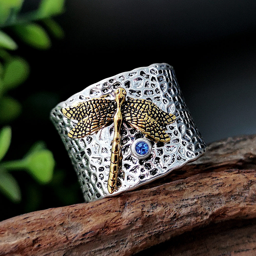 Bohemian Dragonfly Vintage Ring