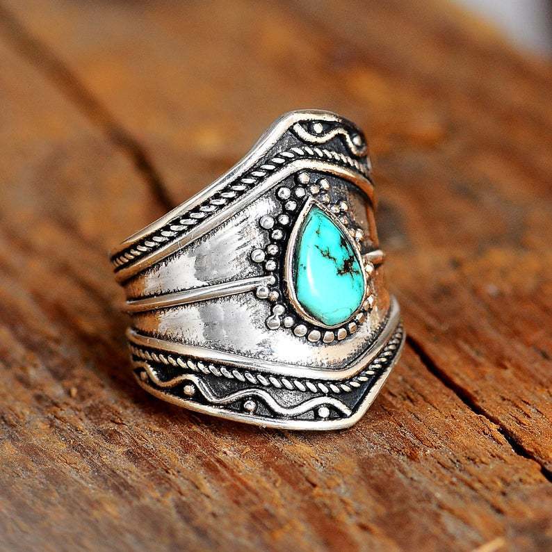 Bohemian Vintage Turquoise Ring