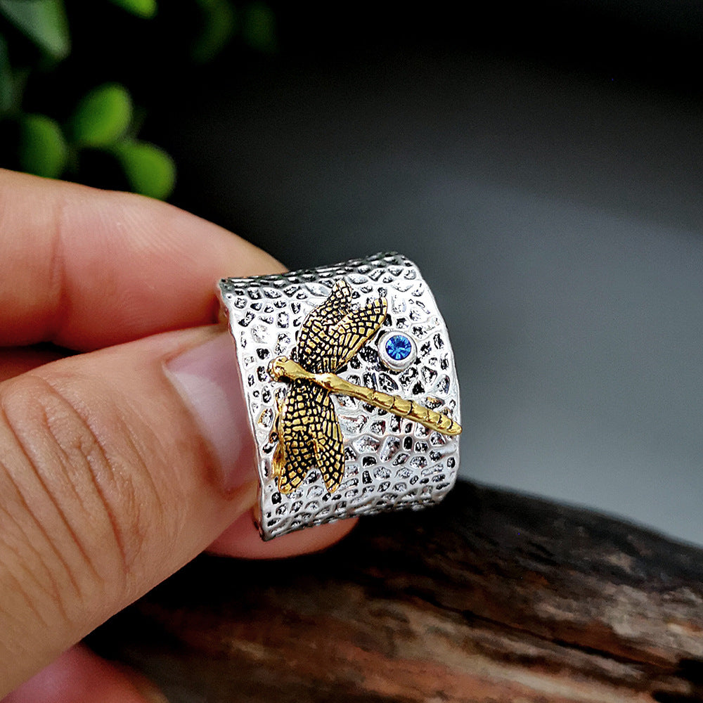 Bohemian Dragonfly Vintage Ring