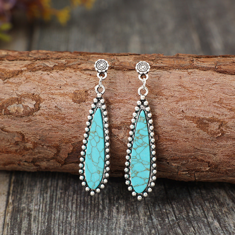 Western Vintage Cute Gorgeous Turquoise Drop Earrings