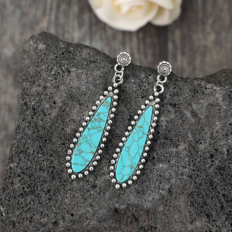 Western Vintage Cute Gorgeous Turquoise Drop Earrings