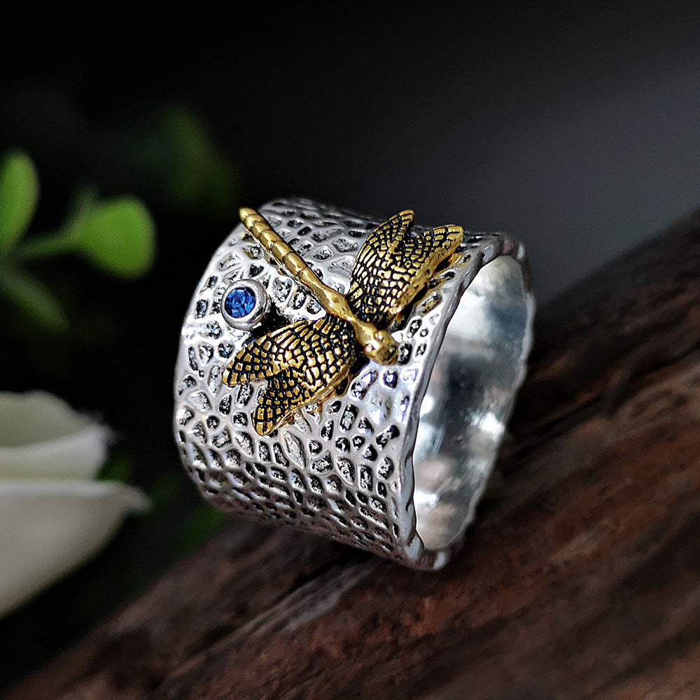 Bohemian Dragonfly Vintage Ring