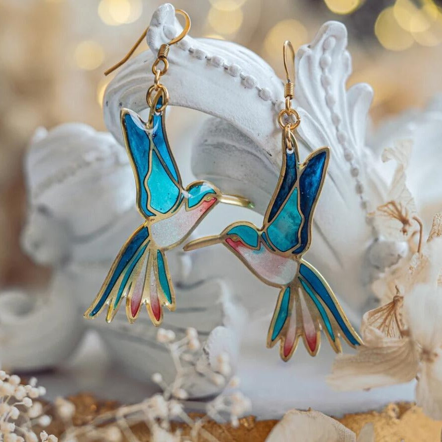 Bohemian Birds Hummingbird Earrings