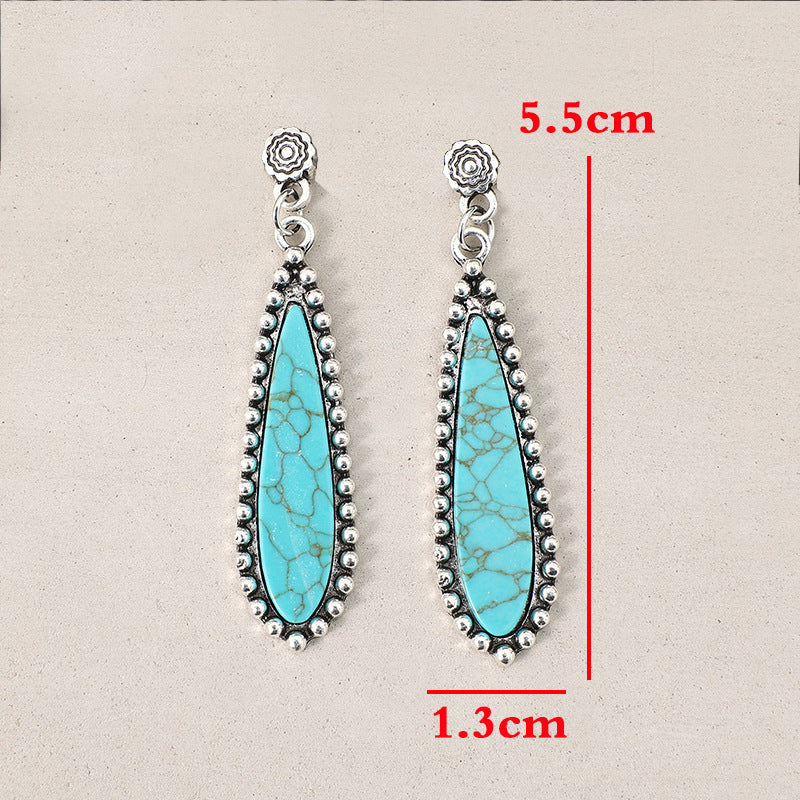 Western Vintage Cute Gorgeous Turquoise Drop Earrings