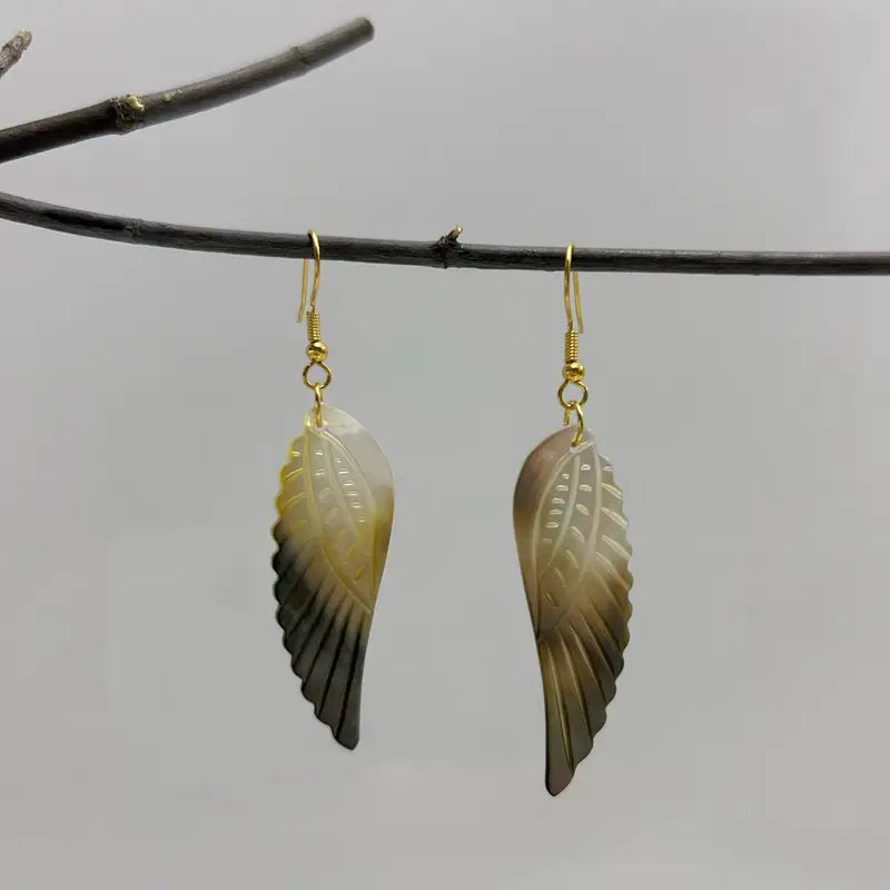 Bohemian Shell Wing Dangle Earrings